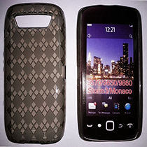 黑莓9860手机保护壳(套)菱形纹清水套